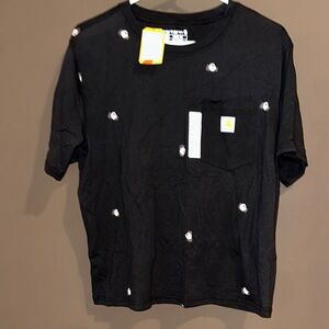 Carhartt Black Tee with Pocket Logo women’s small NWT